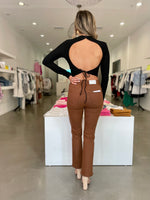Lennon High Rise Crop Boot / Cognac
